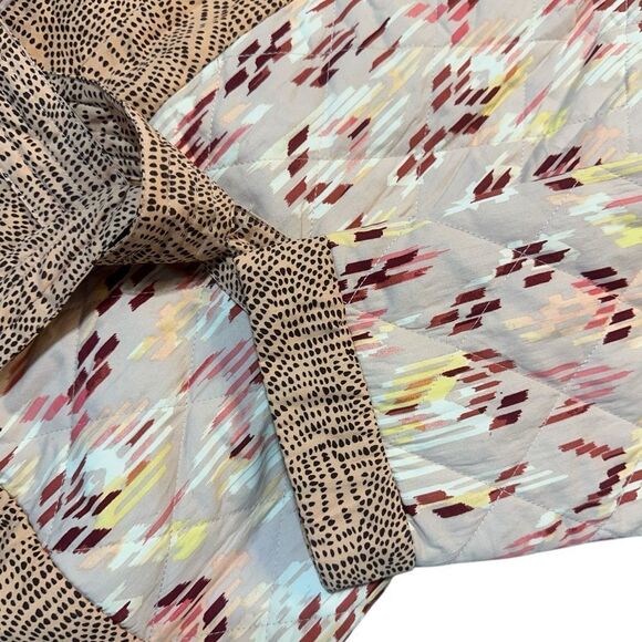 Knox Rose Quilted Kimono Jacket XL Boho Southwestern Print with Belt - Picture 6 of 10